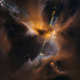 Herbig-Haro object (or HH) 24, located in the Orion B molecular cloud complex.